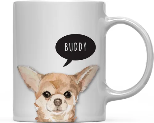 Miniatura 26 de Andaz Press Taza de café personalizada de 11 onzas para perro, Shih Tzu Shorter Haired Up Close, paquete de 1 Shih Tzu pelo más corto personalizado