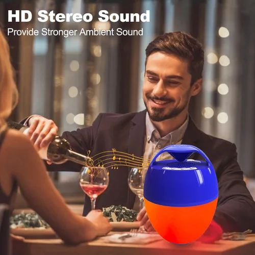 Miniatura 7 de Altavoces portátiles Bluetooth para piscina, altavoz de bañera de hidromasaje con luces coloridas, altavoz flotante impermeable IP68, sonido estéreo
