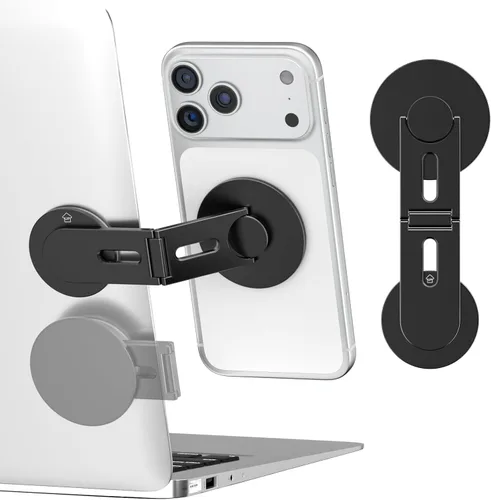 CloudValley Soporte magnético para teléfono portátil, soporte portátil oculto plegable para iPhone 17/16/15/14/13 y todos los teléfonos, abrazadera
