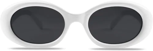 Miniatura 3 de SOJOS Gafas de sol polarizadas ovaladas pequeñas retro para mujeres y hombres, estilo vintage de los años 90, protección UV400, gafas de sol