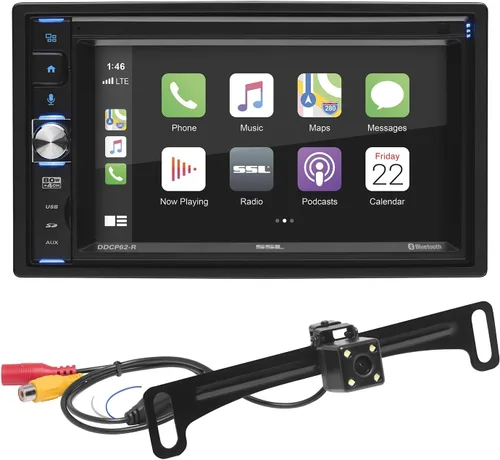 Miniatura 10 de Sound Storm Laboratories DDCP62 Estéreo para automóvil - Apple CarPlay, doble Din, pantalla táctil capacitiva de 6.2 pulgadas, Bluetooth, sin
