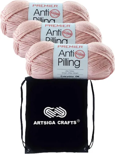Miniatura 12 de Premier Yarns Anti-Pilling Everyday DK Solids Mist 1107-24 (6 madejas, el mismo lote de tinte) DK Light Worsted #3 Hilo acrílico antibolitas