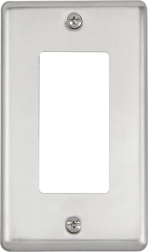 Miniatura 5 de Maxxima Paquete de 10 platos decorativos de pared de 1 banda, acero inoxidable, tamaño estándar (paquete de 10)
