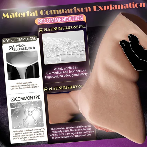 Miniatura 3 de Muñeca de silicona de bolsillo para masturbación masculina - Masturbador ultra realista con textura de piel en 3D, labios gruesos, muñecas sexuales