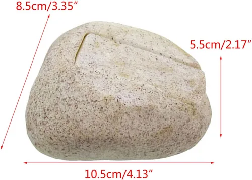 Miniatura 4 de Llavero de piedra de imitación seguro para exteriores, falsa llave de roca oculta, decoración de jardín, compartimento secreto, caja