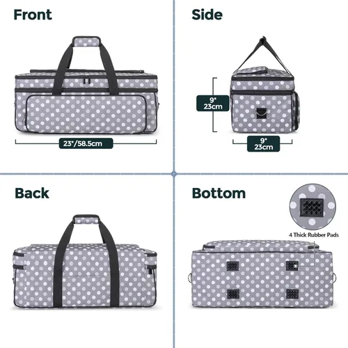 Miniatura 4 de LUXJA Estuche de transporte de doble capa con bolsillo para alfombrilla de corte para Cricut Maker 4, Maker 3, Explore 4, Explore 3, Explore Air 2
