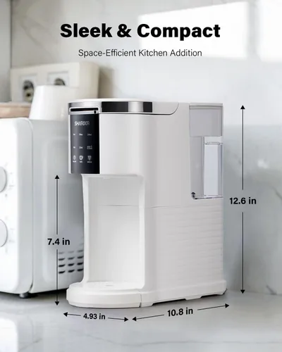 Miniatura 7 de SHARDOR Cafetera 3 en 1 para cápsulas K Cup, cafetera de una sola porción para cápsulas K Cup y café molido y tés, tamaños de preparación de 6 a 14