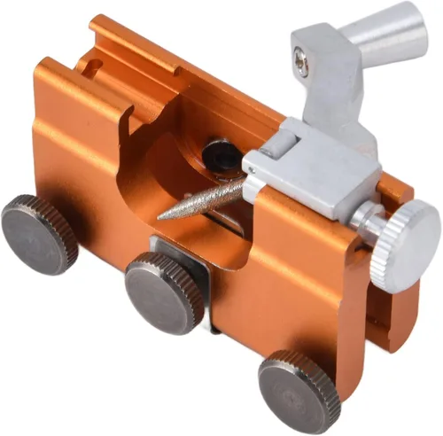 Miniatura 9 de Plantilla de afilado de motosierra, sacapuntas de cadena de manivela portátil, afilado rápido para todo tipo de motosierras y sierras eléctricas