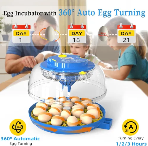 Miniatura 5 de 18 incubadoras de huevos de pollo para incubar huevos con giro automático de huevos y control de humedad, incubadora de aves de corral de alta tasa