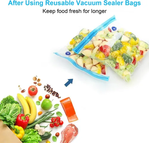 Miniatura 4 de Bolsas selladoras al vacío reutilizables sin BPA (8 x 9 pulgadas, 10 x 11 pulgadas, 10 x 13 pulgadas)