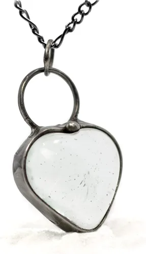 Miniatura 5 de Handmade Glass Chunky Heart Necklace