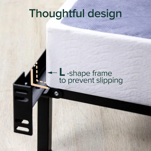 Miniatura 5 de ZINUS - Base metálica Compack de soporte para cama, 7 pulgadas, para colchón y somier, color negro, tamaño individual Blanco