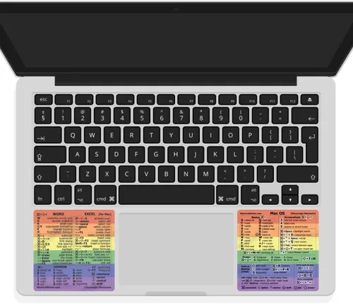 Synerlogic (1 juego) Mac OS + Word/Excel (para Mac), adhesivos de vinilo laminado, para MacBook Air/Pro/iMac/Mini (arcoíris)