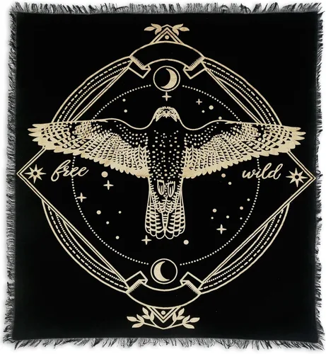 Miniatura 17 de Indian Consigners Paño de Altar Celta Pentagrama Brujería Alter Tarot Distribución Superior Paño Wiccano Cuadrado Espiritual 24 por 24 Sagrado