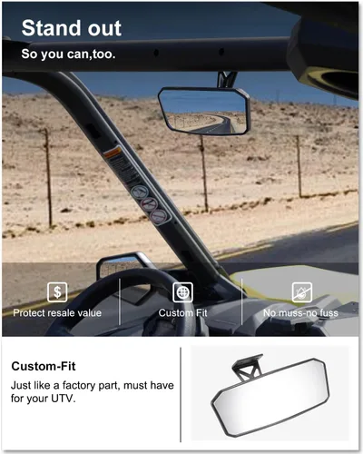 Miniatura 6 de KIWI MASTER Espejo retrovisor central para Can-Am Commander 2021-2026, accesorios Can-Am Maverick Sport/Trail 2018-2026, repuesto OEM 715004924