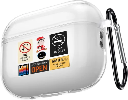 Miniatura 9 de Funda transparente para AirPods de 2ª generación de 1ª generación, diseño de gatito kawaii para mujeres, hombres y niños, funda de carga de TPU