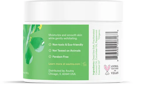 Miniatura 4 de El mejor exfoliante corporal orgánico, 100 % sal pura del mar muerto, ultrahidratante y humectante con Jojoba para suavizar la piel, aceites