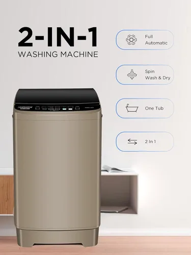 Miniatura 6 de F.W.WOOLWORTHS - Lavadora completamente automática de 17.7 libras con pantalla LED, lavadora de ropa con bomba de drenaje, 10 programas de lavado
