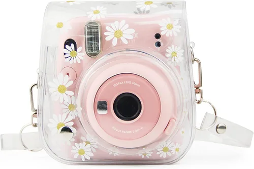 Miniatura 3 de Yitengteng Funda para cámara Fujifilm Instax Mini 11/9/8, cubierta protectora de cámara de PVC ajustable, bolsa transparente con correa