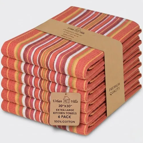 Miniatura 49 de Urban Villa Toallas de cocina 100% algodón, paquete de 6, altamente absorbentes, de secado rápido, súper suaves, de primera calidad, para cocina