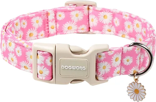 Miniatura 27 de DOGWONG Collar de perro de San Valentín, collar de perro con estampado de corazones para perros grandes, lindos collares de primavera, hembra
