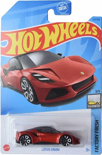Hot Wheels Lotus Emira, Factory Fresh - Coche a escala 1:64, para niños, 4 x 6 x 1.5 pulgadas, multicolor, unisex, niños