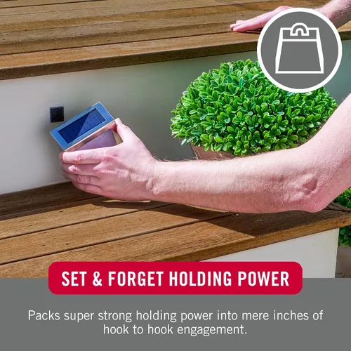 Miniatura 6 de VELCRO Brand Extreme Lock - Cuadrados de montaje con adhesivo 16 juegos, 1 pulgada Fija electrónicos, iluminación o señalización al aire libre