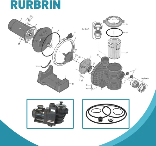 Miniatura 6 de PS-200 Kit de reparación de reconstrucción apto para bomba de piscina Pentair Challenger Go-Kit 5, sello de eje y junta tórica reemplazar piezas