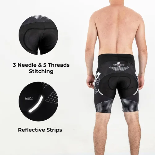 Miniatura 144 de sponeed Pantalones cortos de ciclismo para hombre, pantalones acolchados para ciclismo, ropa de ciclismo