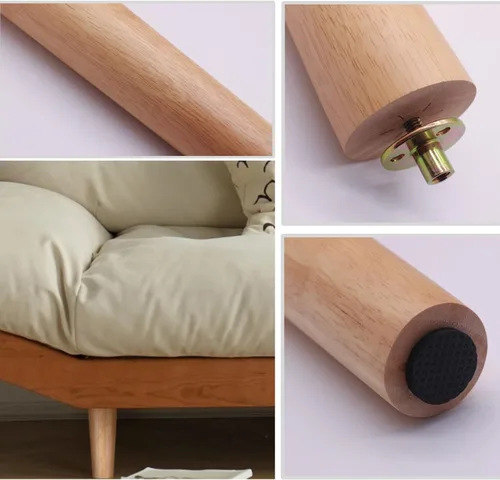 Miniatura 4 de WEICHUAN Patas de Madera Maciza Redondas de Repuesto para Sofá Sillón Silla Otomana Sofá de Dos Plazas Mesa de Café Gabinete Muebles