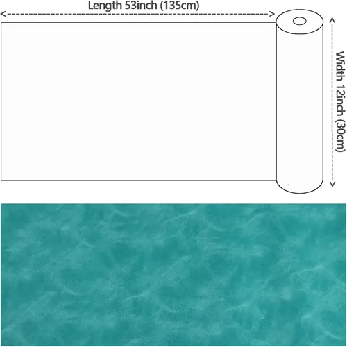 Miniatura 3 de Rollo de piel sintética de color liso azul lago, 12 x 53 pulgadas, material para hacer manualidades, manualidades, aretes de cuero, lazos, costura