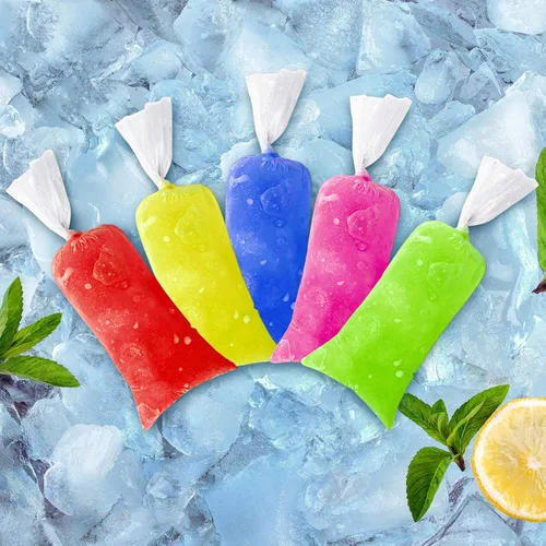 Miniatura 4 de Patelai 200 bolsas de helado de 2 x 8 pulgadas para bolis de hielo mexicanas para helados, bolsas para hacer dulces, helados