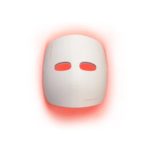 TheraFace Therabody Mask Glo - Mascarilla LED inalámbrica para el cuidado de la piel con luz roja/azul/infrarroja y masaje relajante para el cuero