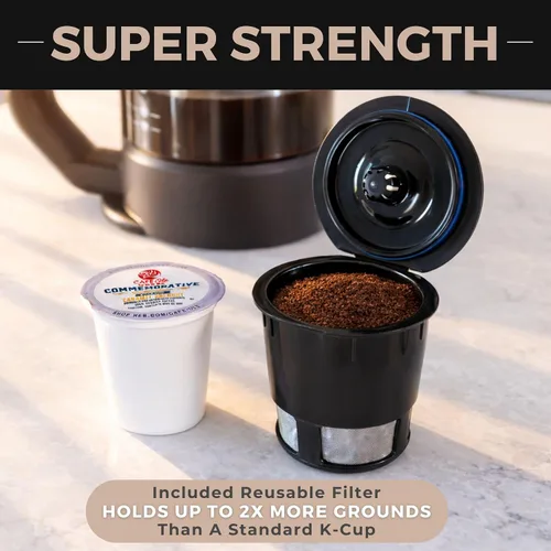 Miniatura 9 de VINCI Micro Café - Cafetera de vidrio de una sola porción más pequeña, compatible con K-Cups, cápsulas y café molido, infusión de flujo cerrado