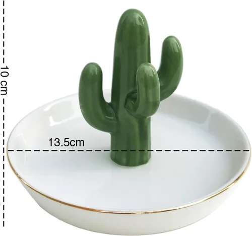 Miniatura 6 de mono living Soporte para anillos de cactus, bandeja de joyería para adolescentes, niñas, plantas pequeñas, cosas geniales, decoración bohemia
