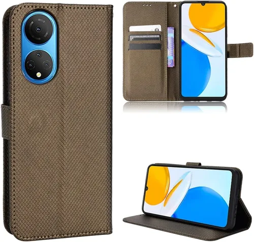 Miniatura 9 de Funda para Honor X7, CMA-LX2, piel sintética negra, tema de dibujos animados, ranura para tarjeta y clip para notas