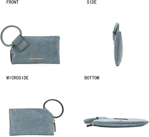 Miniatura 5 de MKF Collection Mia K - Cartera de mano para mujer, bolso pequeño negro con asa circular