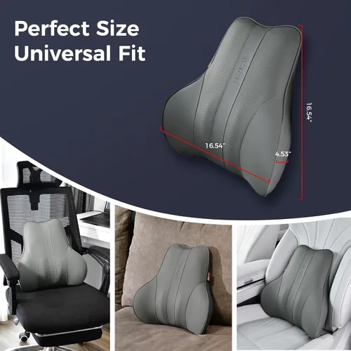 Miniatura 7 de Almohada de Apoyo Lumbar Coverado para Coche, Almohada de Espuma Viscoelástica Ergonómica para Silla de Oficina, Cojín de Espalda para Alivio