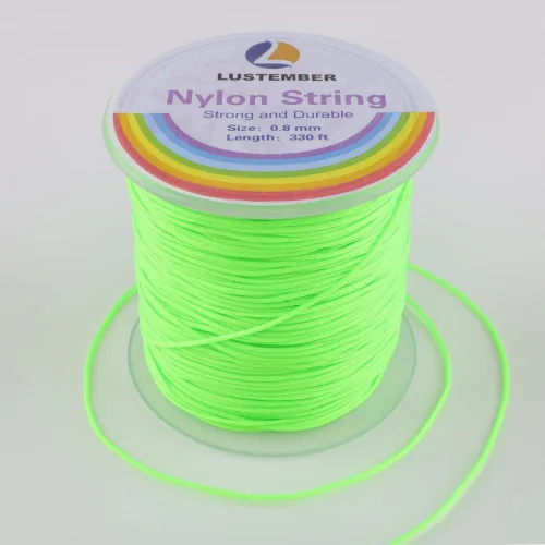 Miniatura 9 de 0.8mm de cuerda de nailon, cuerda fuerte para pulseras, cordón de nailon duradero para fabricación de joyas, pulseras, ensartado de cuentas