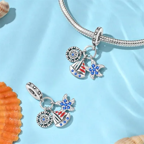 Miniatura 130 de LNQOBU Happy Life - Colgante para pulseras de abalorios, plata de ley 925 para mujer (con un espaciador de cuentas)