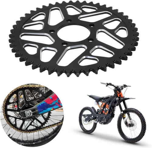 JFG RACING Sur Ron 48T Sprocket,Sur Ron Piñón trasero 48 dientes aleación de aluminio para Sur Ron Surron Light Bee S/X Segway X160/X260 Electric