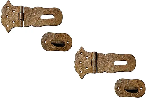 Miniatura 17 de Adonai Hardware "Paran" Cerrojo de bloqueo de seguridad de latón resistente (6 pulgadas x 1 paquete, latón satinado) para cofre del tesoro