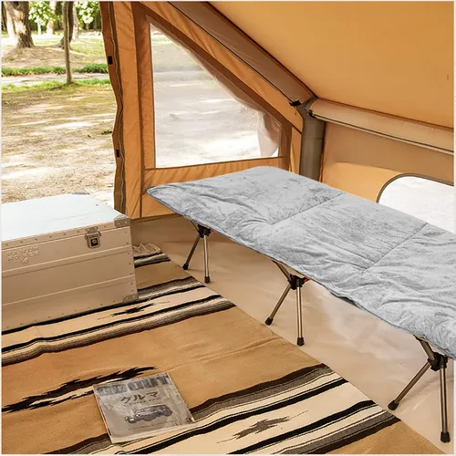 Miniatura 6 de Almohadilla de dormir gruesa para acampar, cojines de campamento de microfibra suaves y cómodos para adultos, colchonetas plegables ligeras