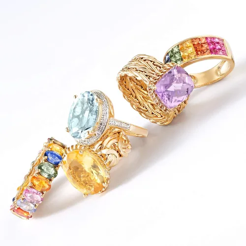 Miniatura 4 de Ross-Simons Anillo tejido de amatista de 3.00 quilates en oro amarillo de 14 quilates