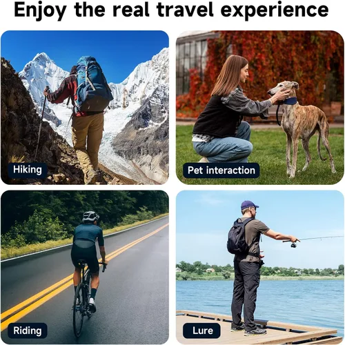 Miniatura 6 de TELESIN Soporte de collar con soporte para cuello SE para GoPro, cabeza pecho hombro POV selfie adjuntar para Go Pro Hero 13 Hero 12 11 10 9 8 7