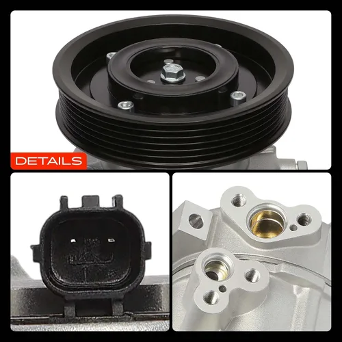 Miniatura 9 de A-Premium Compresor A/C con embrague compatible con Kia Sportage 2.4L 2017-2019, Hyundai Tucson 2.4L 2018