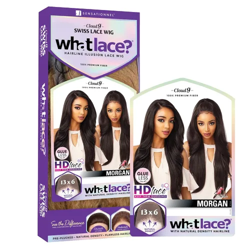 Miniatura 8 de Sensationnel Cloud9 Swiss Lace WHATLACE? Personalizable Peluca de encaje de 13 x 6 – MORGAN (1B [Negro])