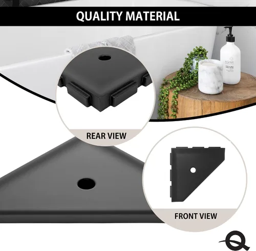Miniatura 4 de Questech Decor - Estante esquinero de ducha, con tapa para una nueva construcción, estante esquinero de ducha para paredes de azulejos, organizador