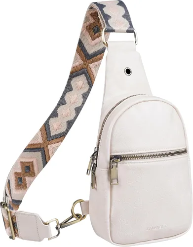 JXWENBYX Bolso bandolera para mujer, de piel sintética, pequeño, bandolera, mochila cruzada a la moda, bolsa de pecho para viajar, senderismo