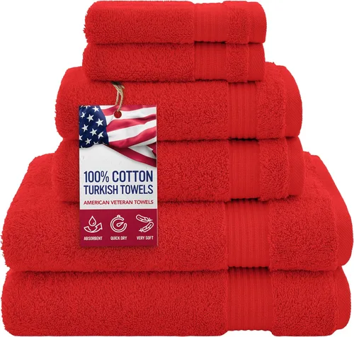 Miniatura 23 de Toalla American Veteran, Juego de Toallas de Mano para Baño de 4, 100% Conjunto de Toallas de Mano Turcas de Algodón, Toallas de Mano Suave